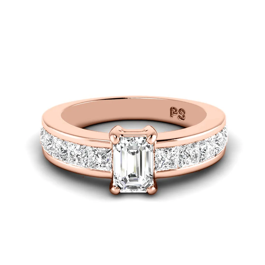 1.85-3.00 CT Princess & Emerald Cut Diamonds - Engagement Ring