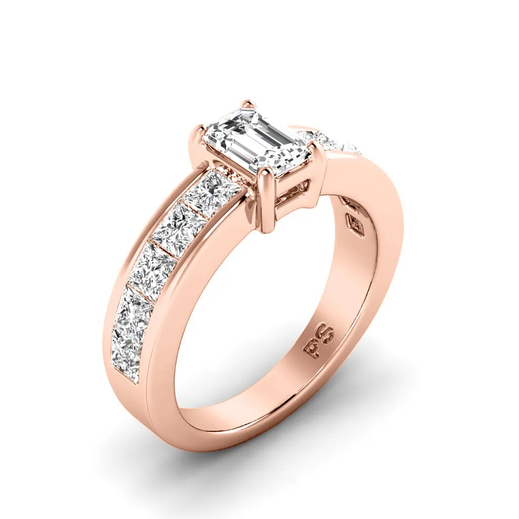 1.85-3.00 CT Princess & Emerald Cut Diamonds - Engagement Ring