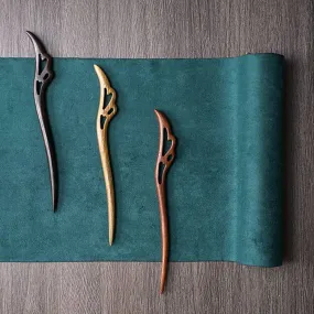 18cm Sandalwood Chinese Hairpin Zan (Shape 21)