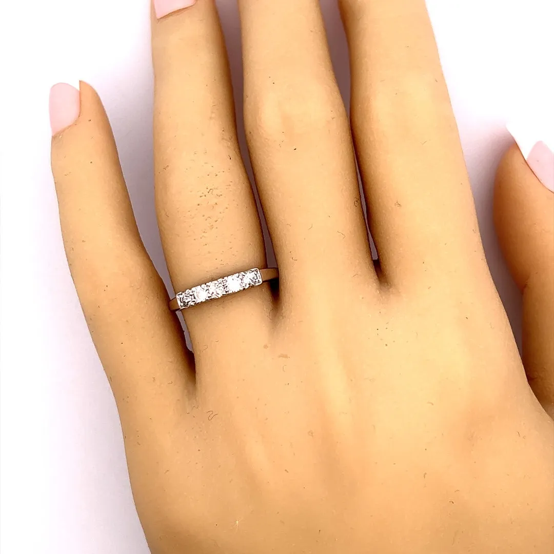 18ct White Gold & Old European Cut Diamond Handmade Ring