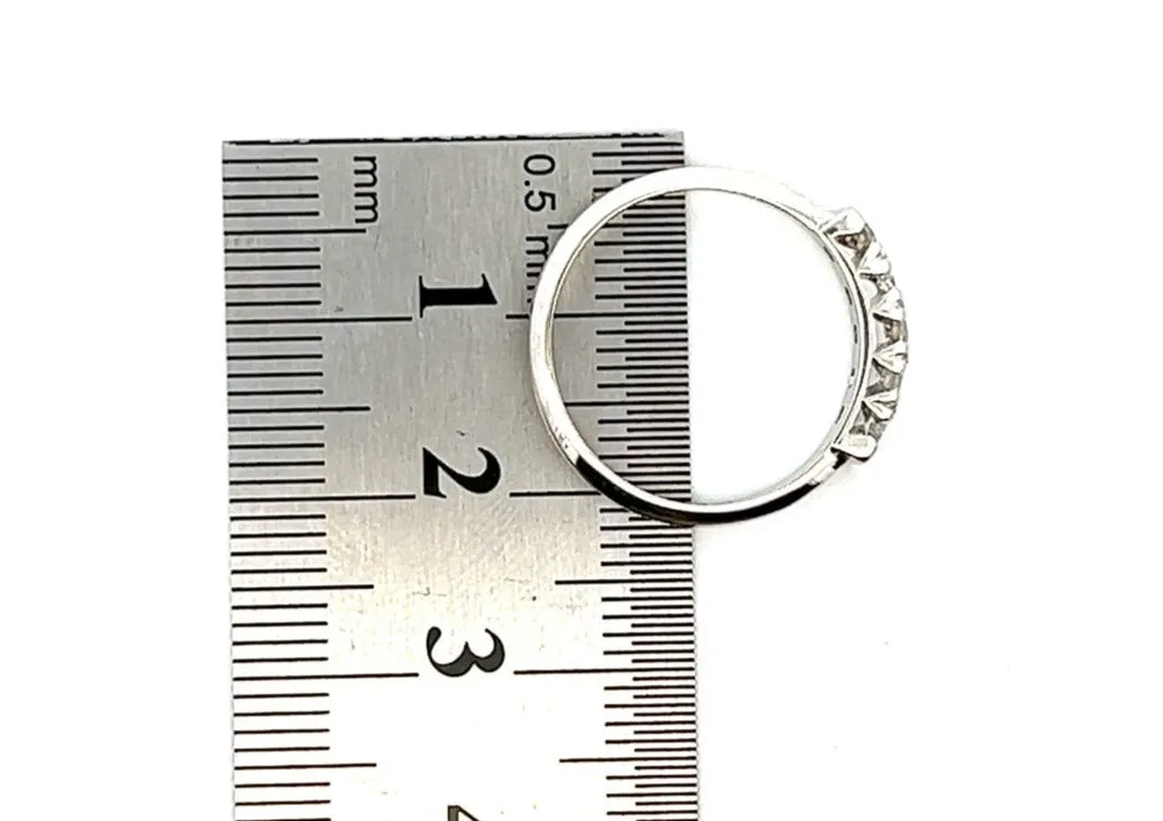 18ct White Gold & Old European Cut Diamond Handmade Ring