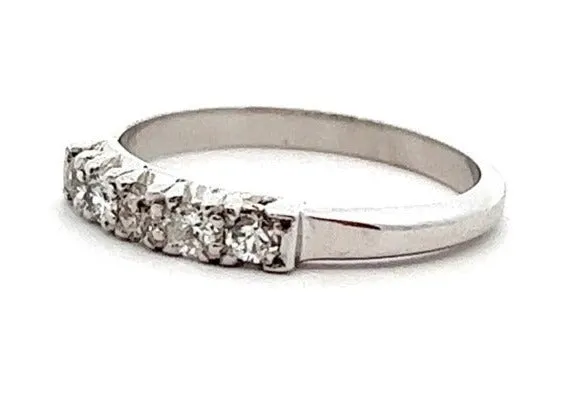 18ct White Gold & Old European Cut Diamond Handmade Ring
