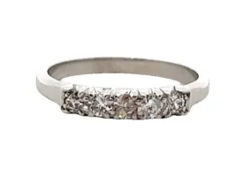 18ct White Gold & Old European Cut Diamond Handmade Ring