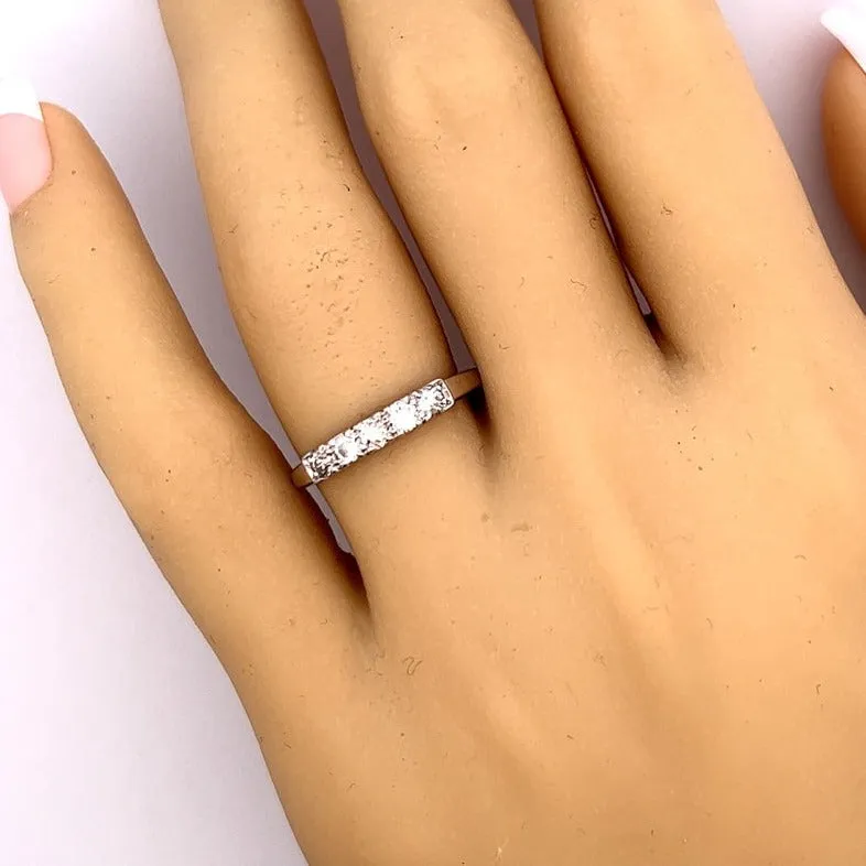 18ct White Gold & Old European Cut Diamond Handmade Ring