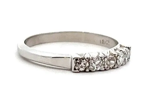 18ct White Gold & Old European Cut Diamond Handmade Ring