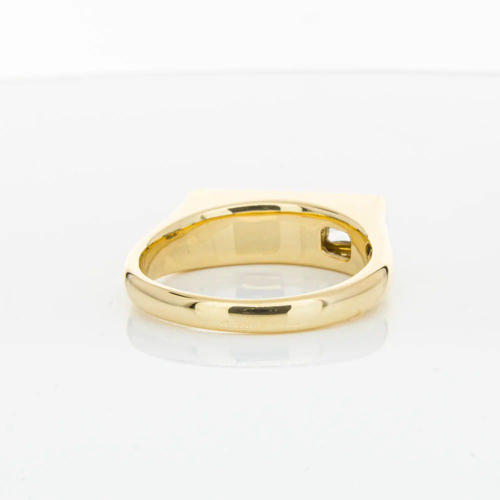 18ct Yellow Gold Diamond Signet Ring