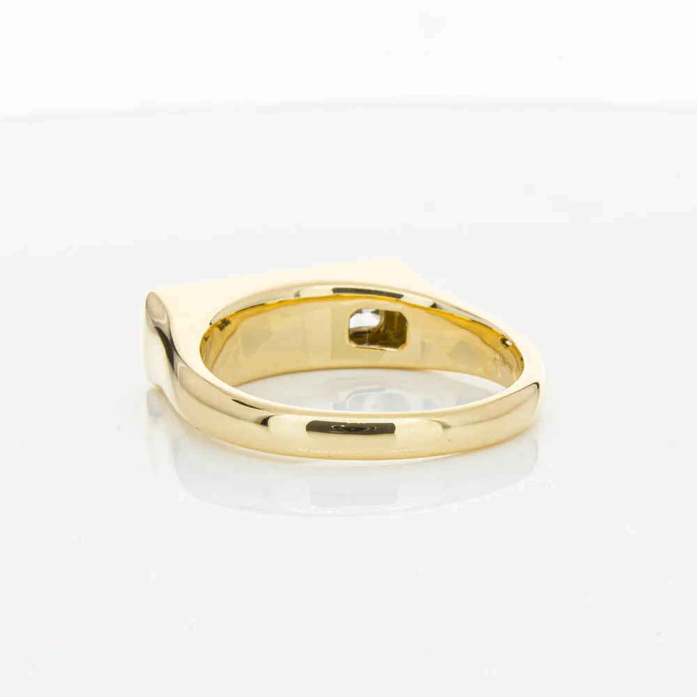 18ct Yellow Gold Diamond Signet Ring