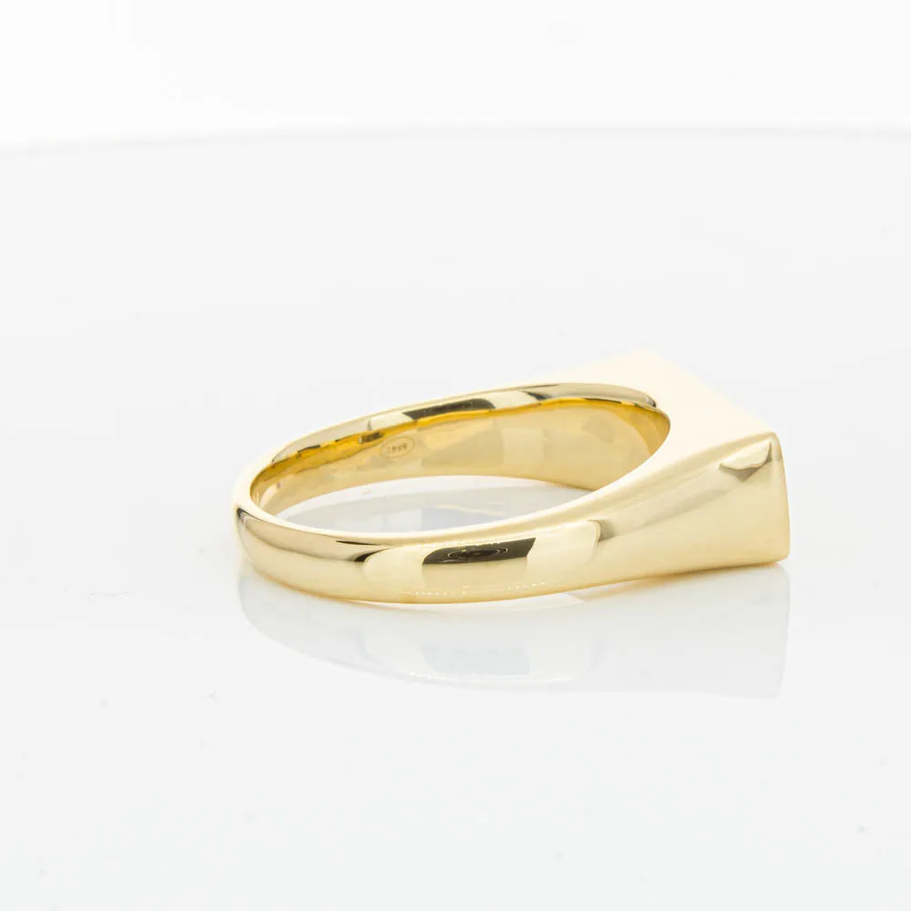 18ct Yellow Gold Diamond Signet Ring
