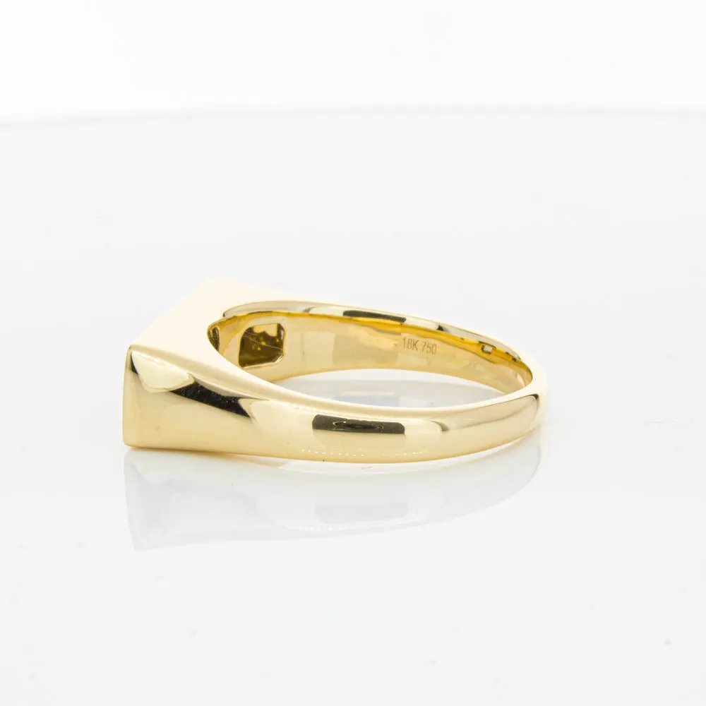 18ct Yellow Gold Diamond Signet Ring