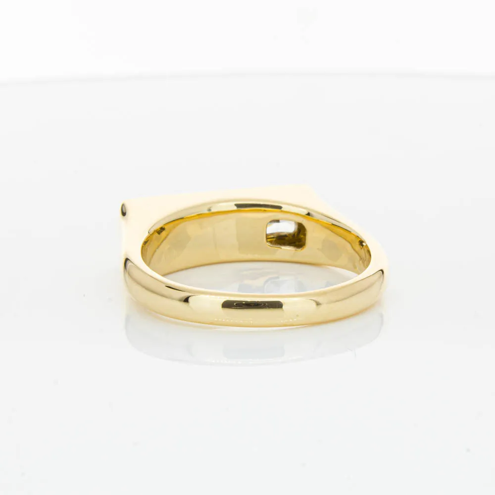 18ct Yellow Gold Diamond Signet Ring