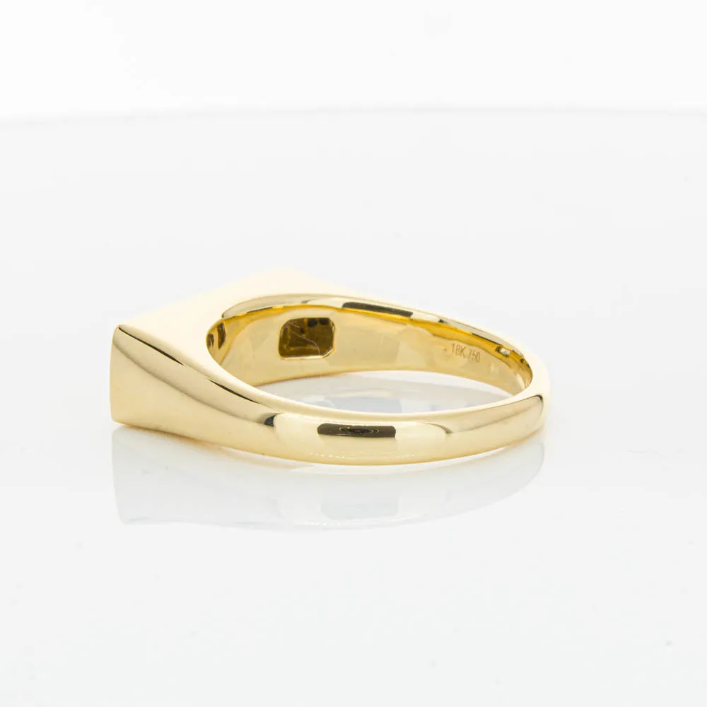 18ct Yellow Gold Diamond Signet Ring