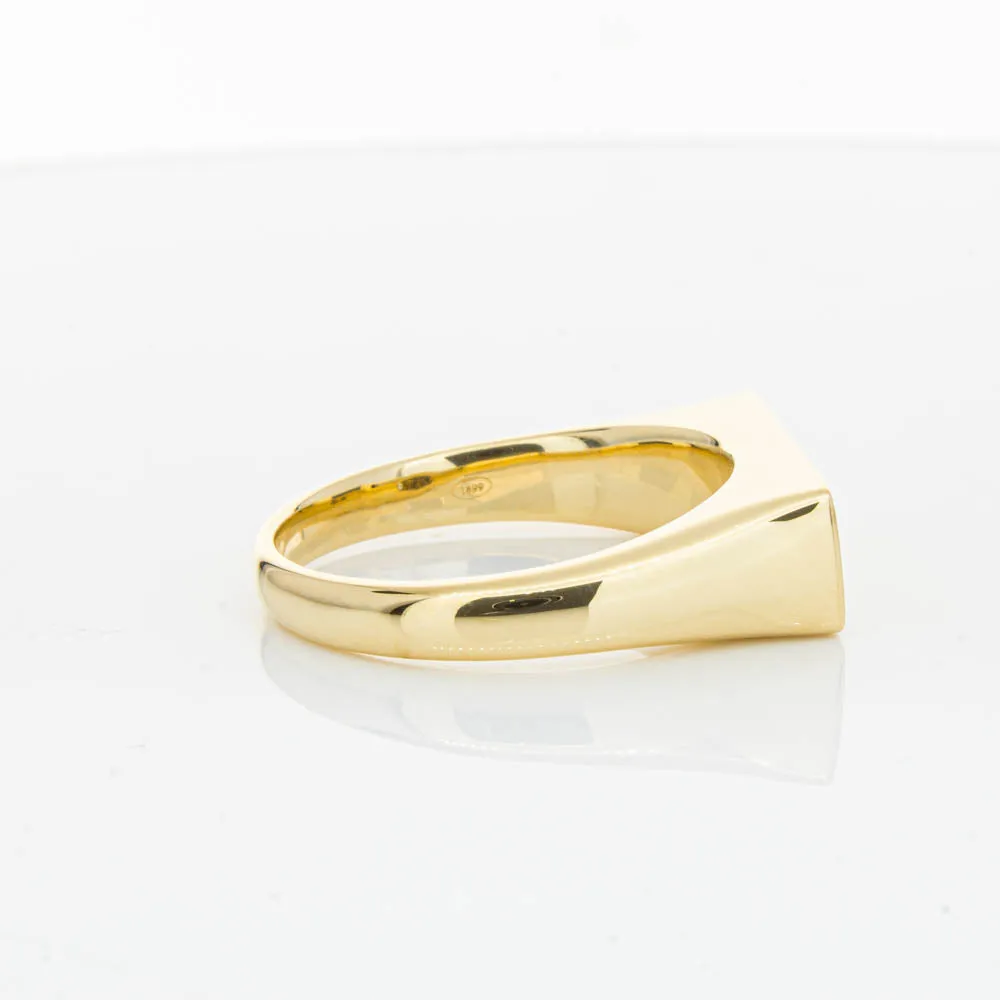18ct Yellow Gold Diamond Signet Ring