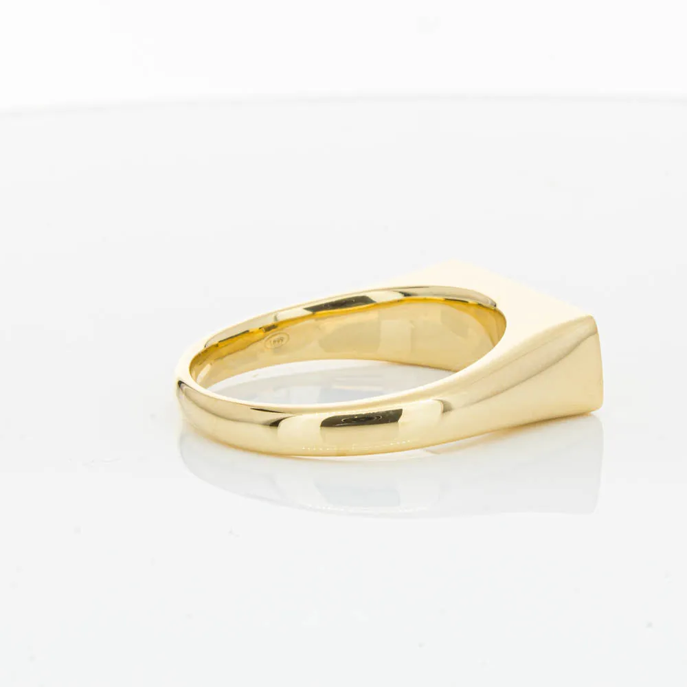 18ct Yellow Gold Diamond Signet Ring