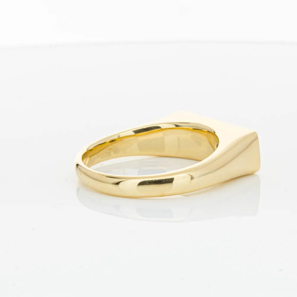 18ct Yellow Gold Diamond Signet Ring