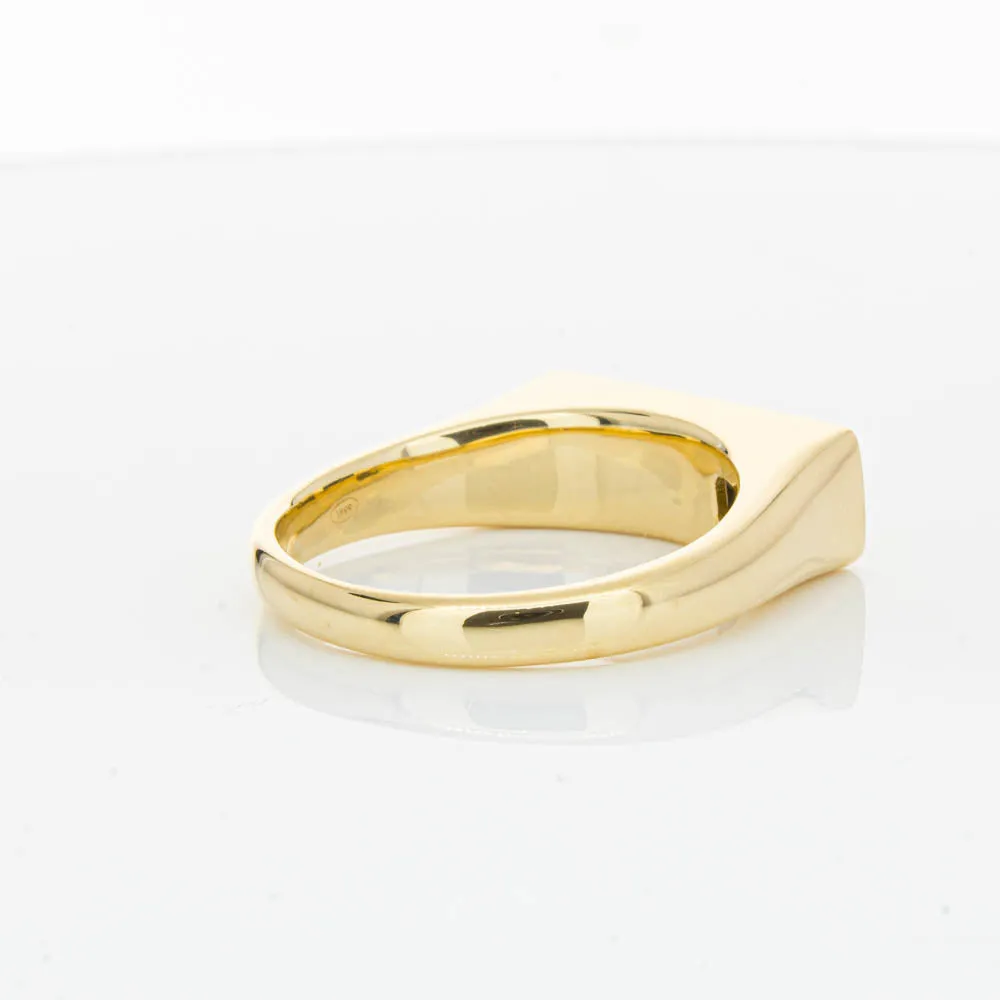 18ct Yellow Gold Diamond Signet Ring