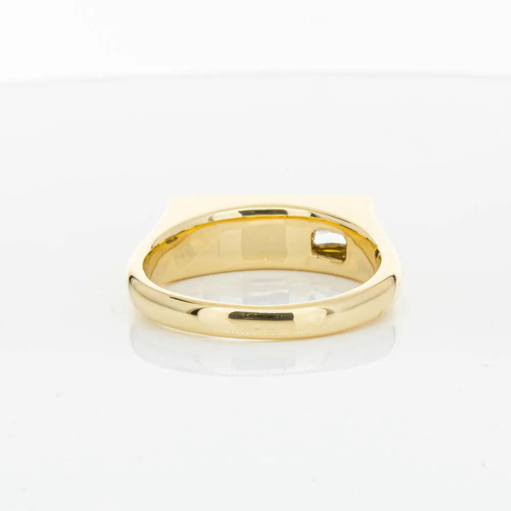 18ct Yellow Gold Diamond Signet Ring