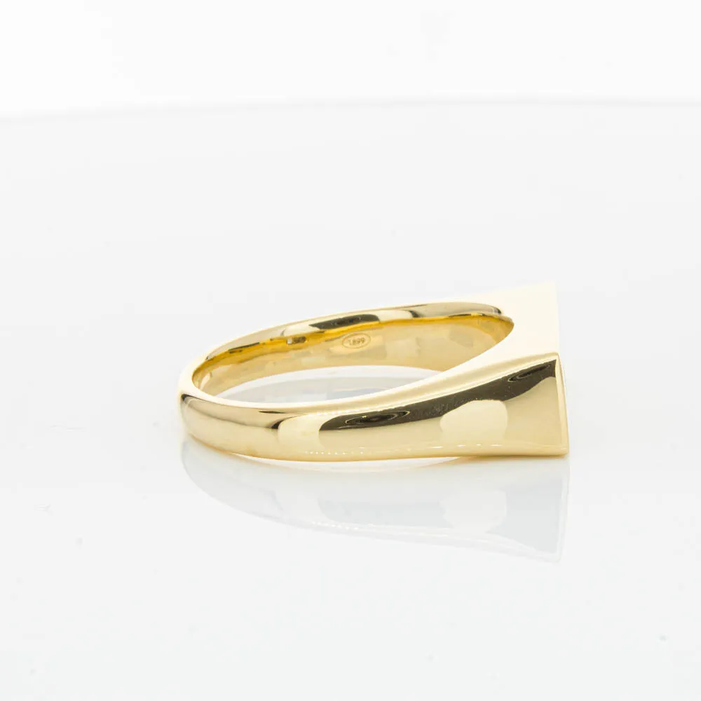 18ct Yellow Gold Diamond Signet Ring