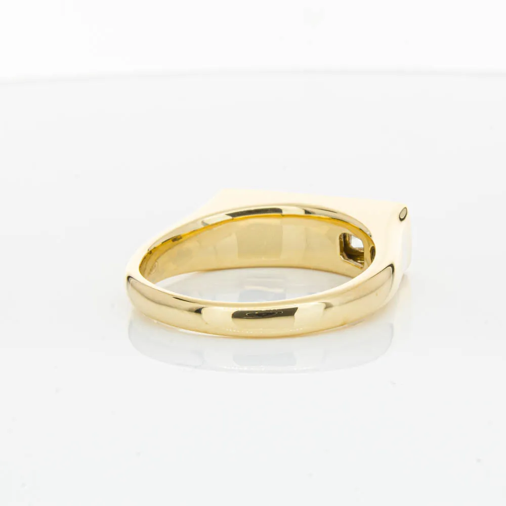 18ct Yellow Gold Diamond Signet Ring