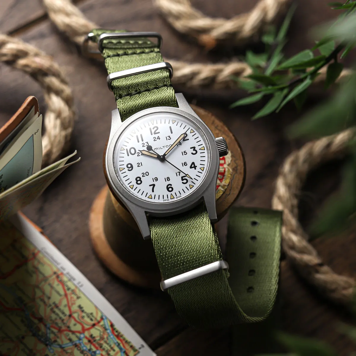 1973 British Military Watch Strap: ARMOURED - Admiralty Grey, Polished