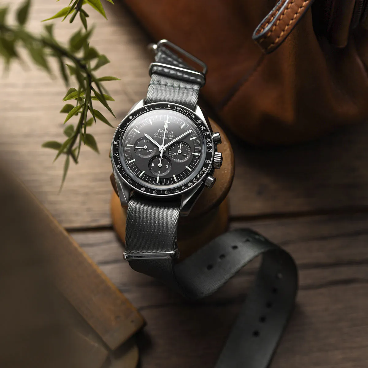 1973 British Military Watch Strap: ARMOURED - Admiralty Grey, Polished