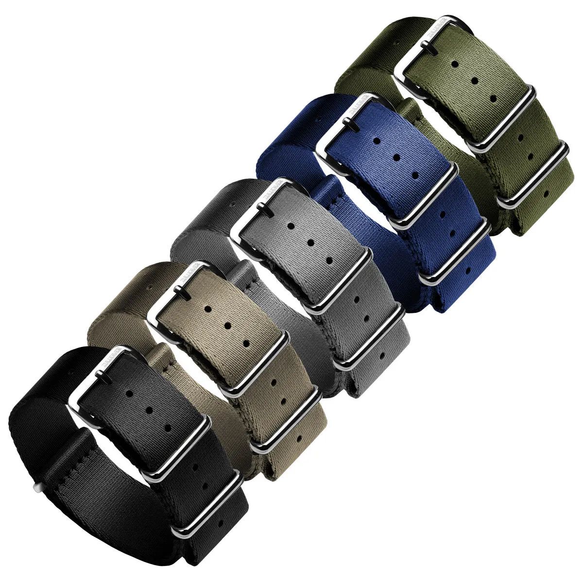 1973 British Military Watch Strap: ARMOURED - Admiralty Grey, Polished
