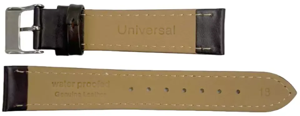 1PC Multi-Color Watch Band Size (20✖18)mm Stitched Plain Leather Strap