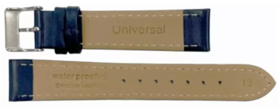 1PC Multi-Color Watch Band Size (20✖18)mm Stitched Plain Leather Strap