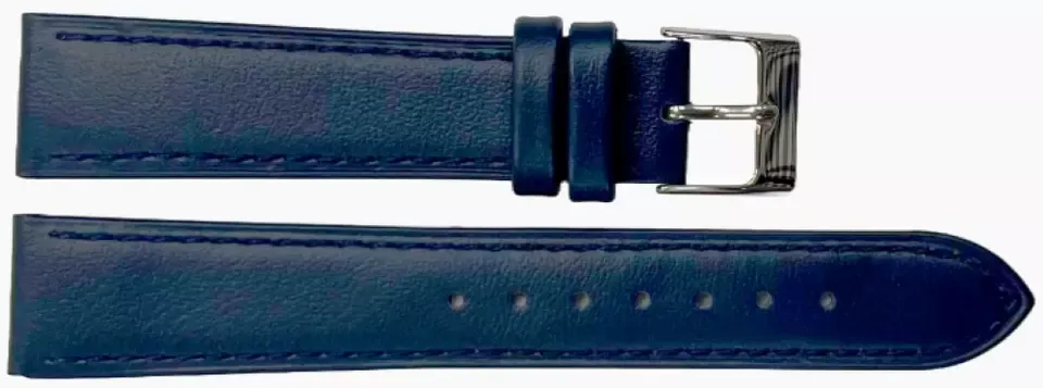 1PC Multi-Color Watch Band Size (20✖18)mm Stitched Plain Leather Strap