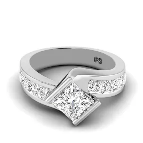 2.10-4.60 CT Princess Cut Lab Grown Diamonds - Engagement Ring