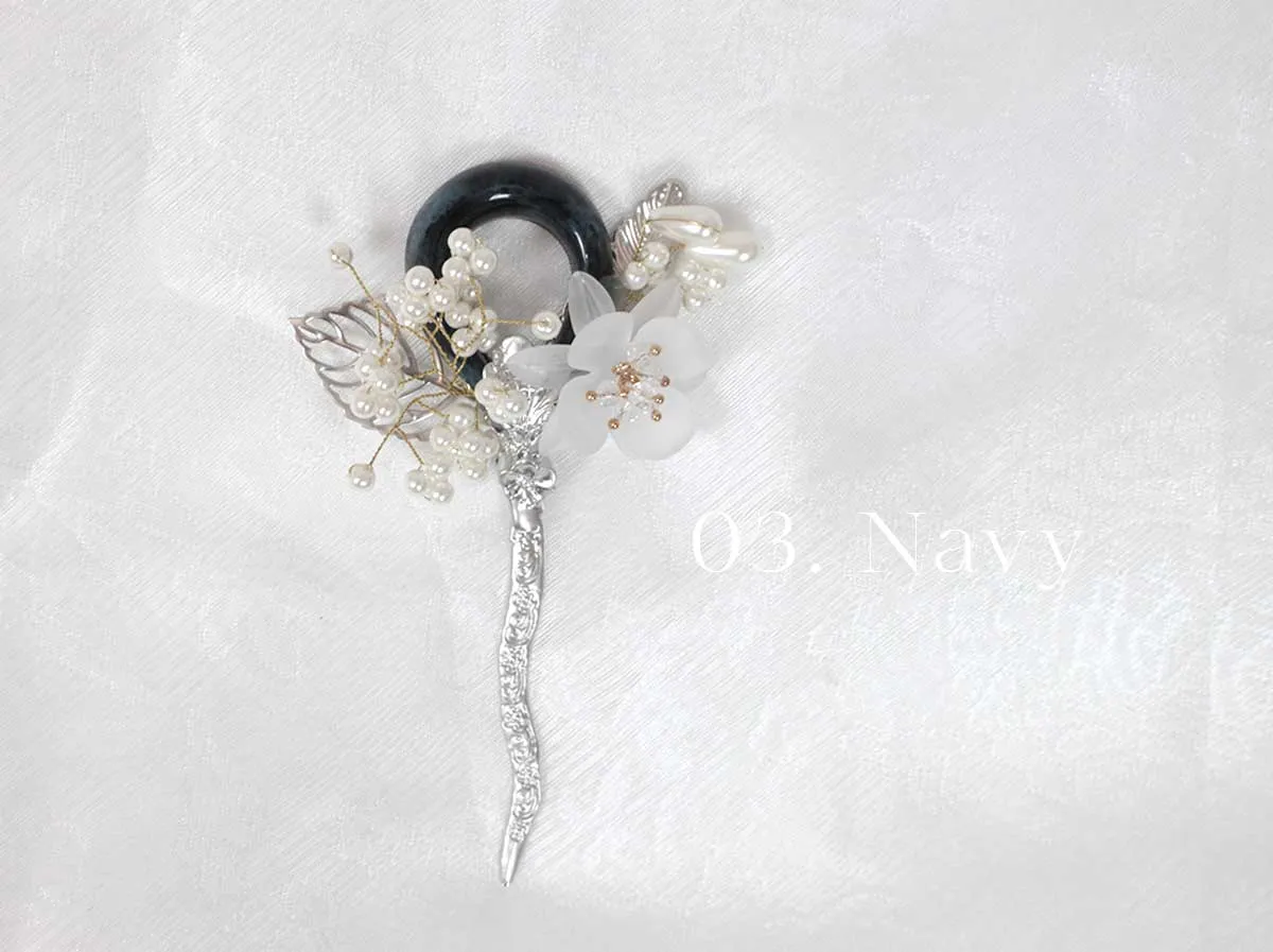 3 Color Gemstone Small Hairpin (3 Colors)