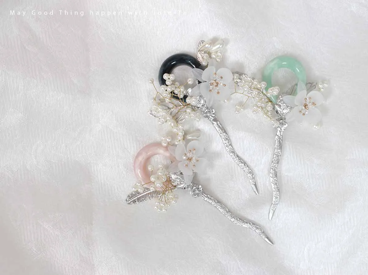 3 Color Gemstone Small Hairpin (3 Colors)