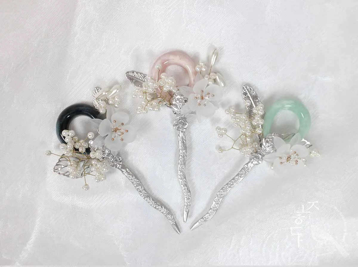 3 Color Gemstone Small Hairpin (3 Colors)