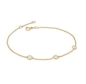 3 Moonstone Orbit Bezel Bracelet | Ready to Ship