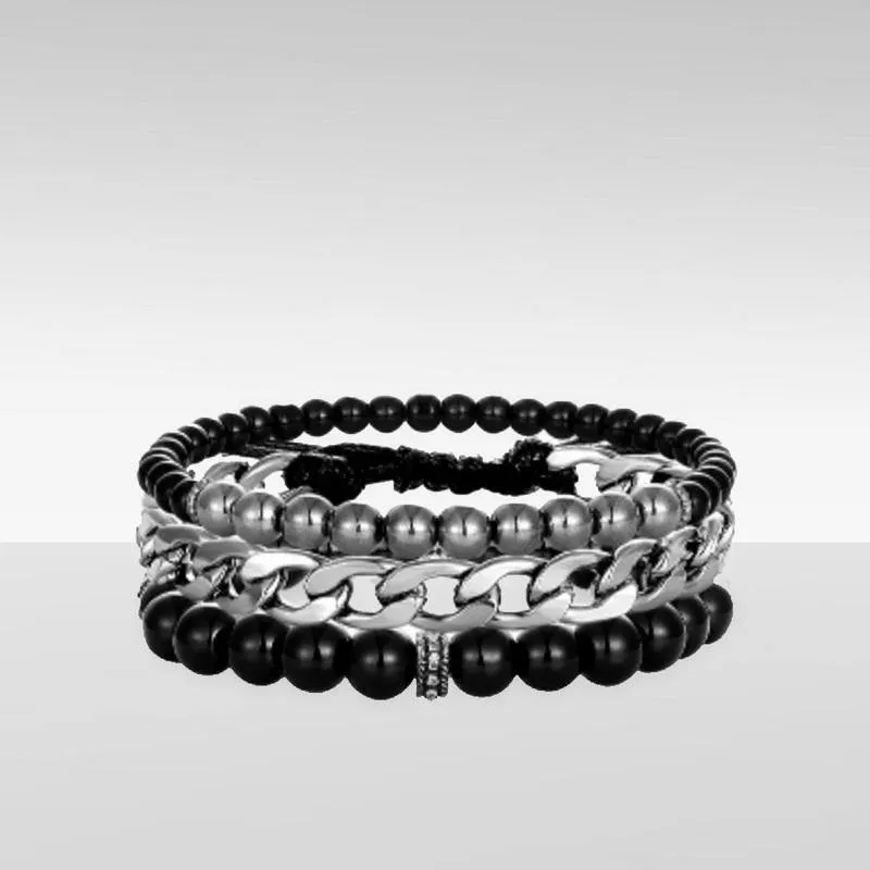 3 Piece Multilayer Bead Bracelet