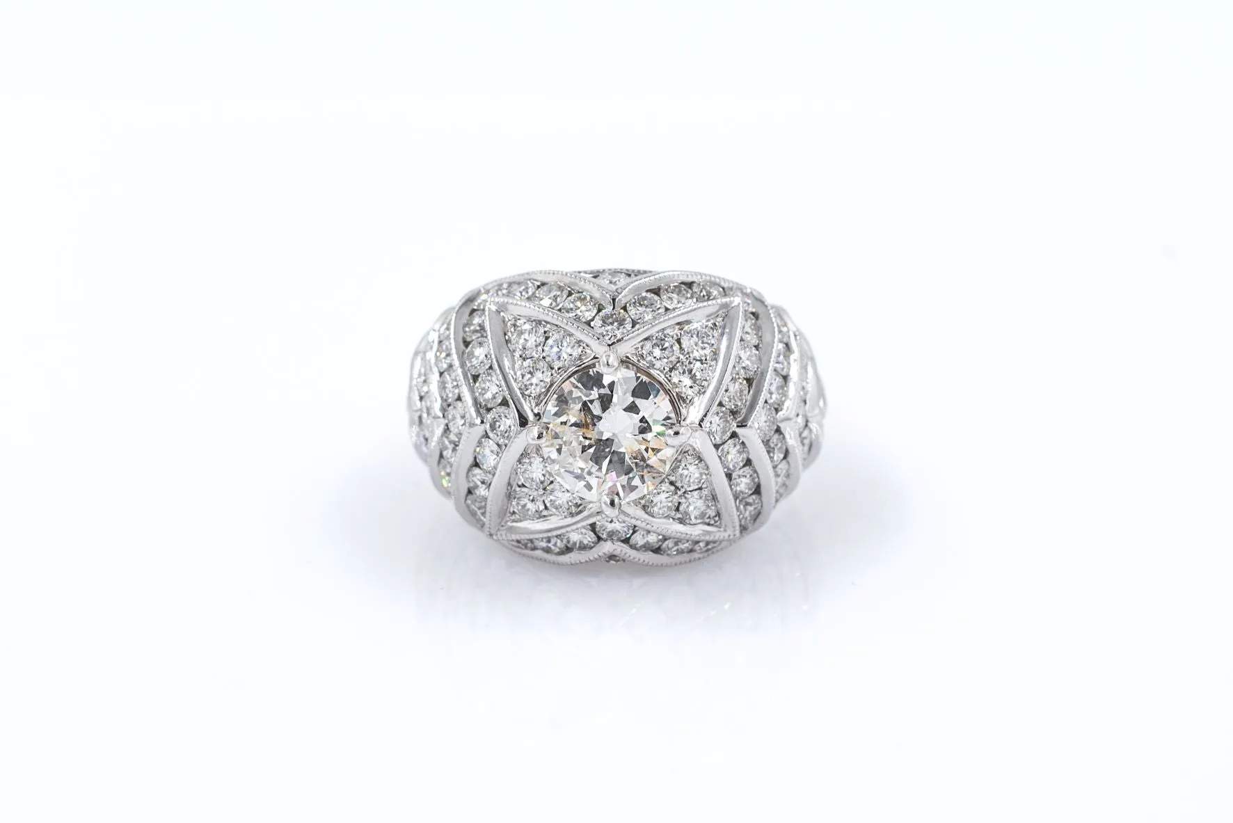 4.20 ctw Round Brilliant Cut Diamond Cocktail Ring