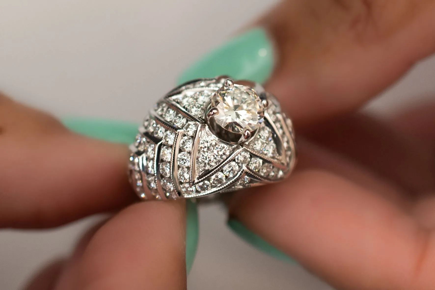 4.20 ctw Round Brilliant Cut Diamond Cocktail Ring