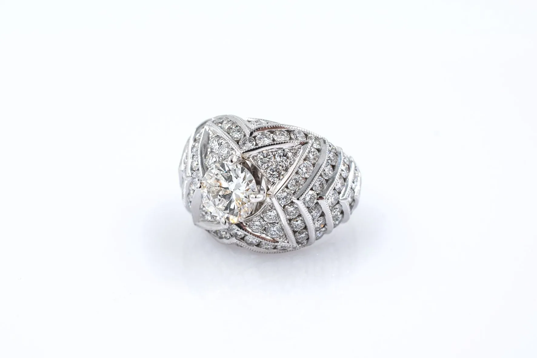 4.20 ctw Round Brilliant Cut Diamond Cocktail Ring