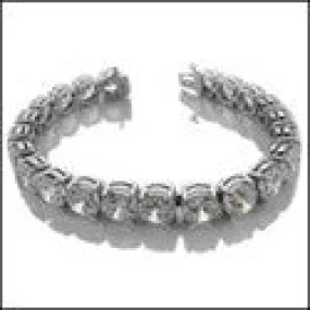 44 Ct Round Stone Tennis Cubic Zirconia CZ Bracelet