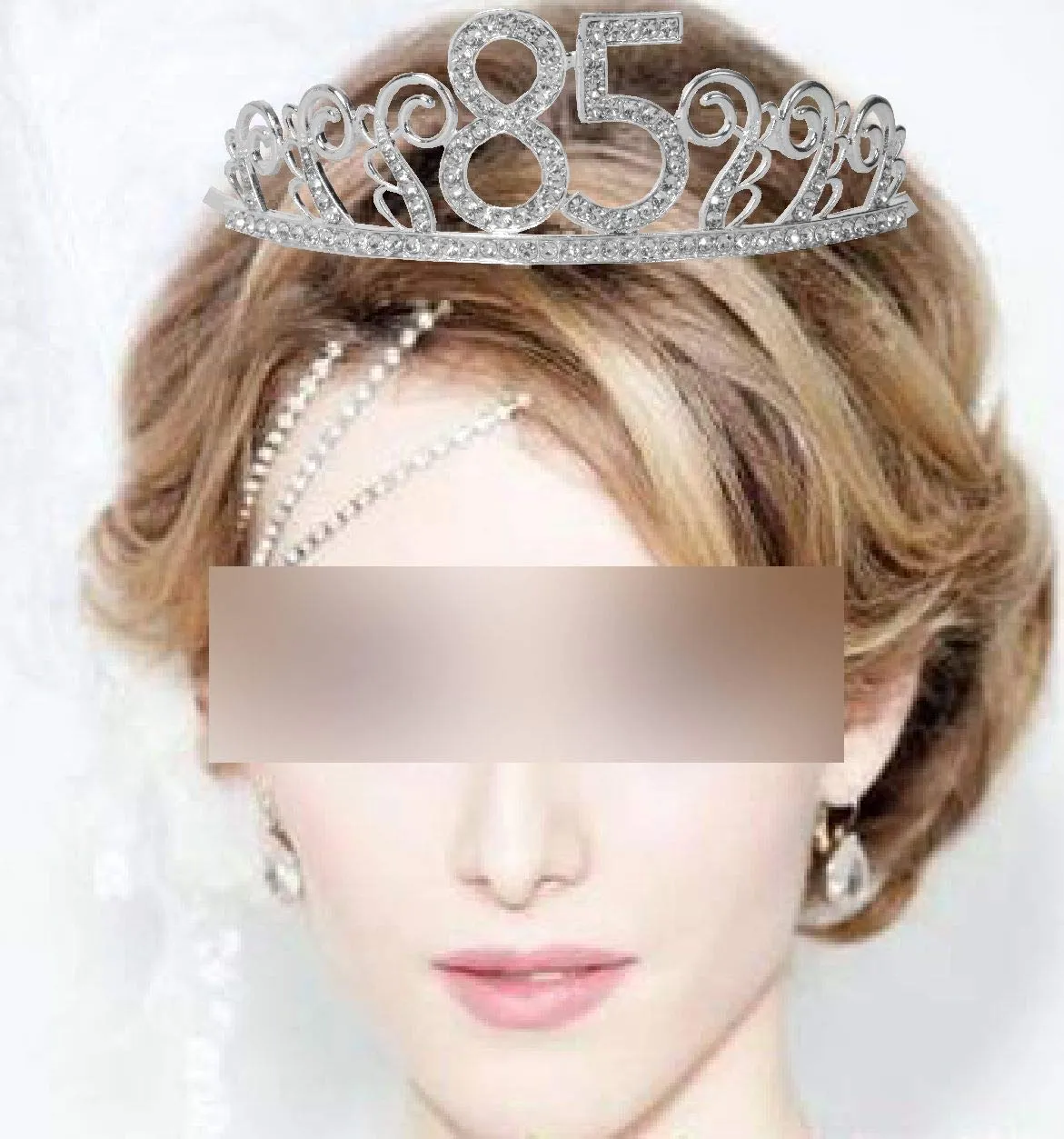 85th Birthday Sash And Tiara For Women - Fabulous Glitter Sash   Waves