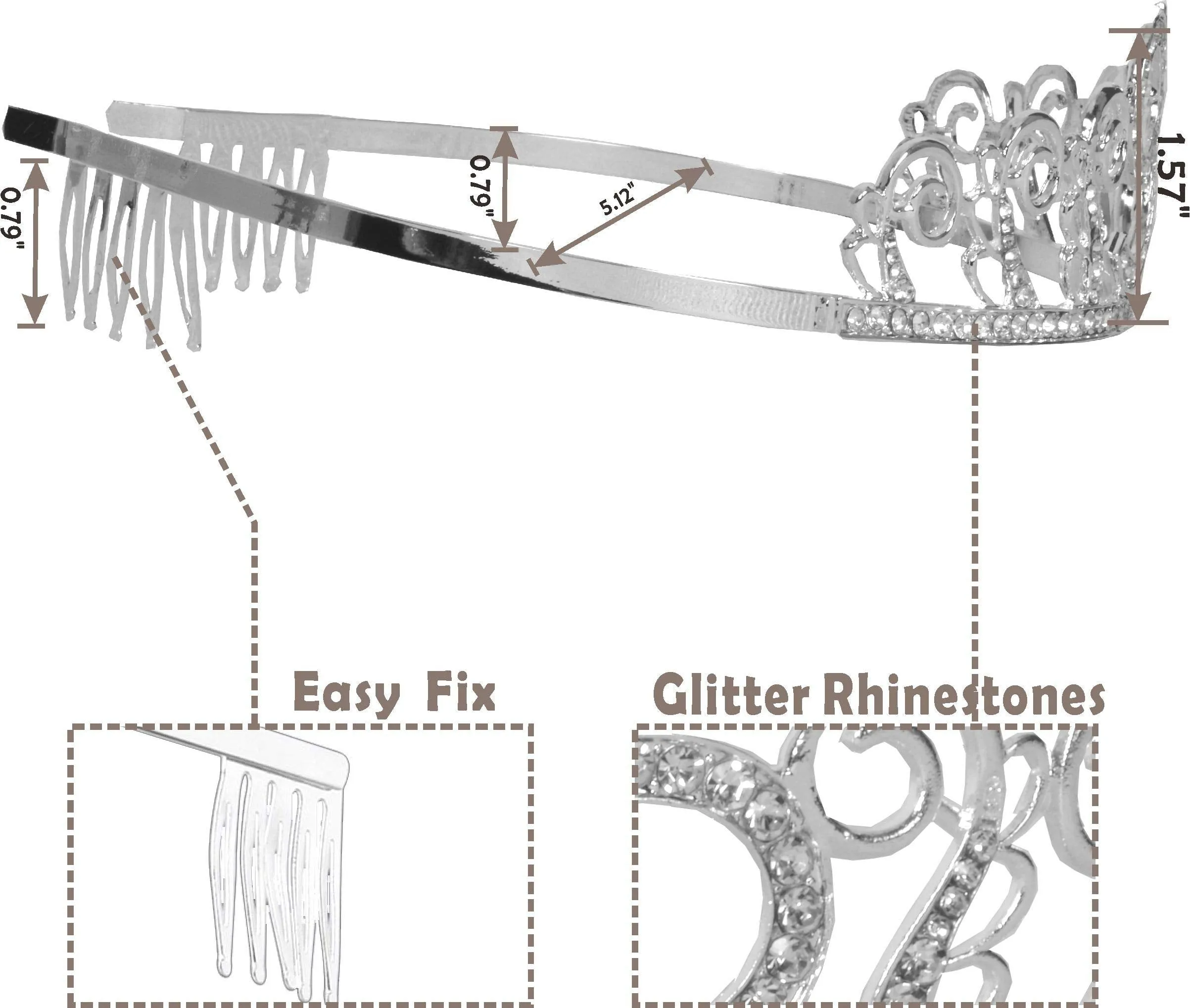 85th Birthday Sash And Tiara For Women - Fabulous Glitter Sash   Waves
