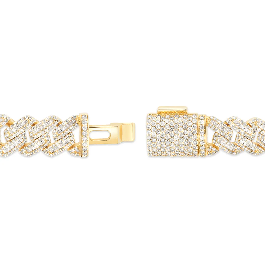 9.75ct Cuban Diamond Bracelet with Cross Motif