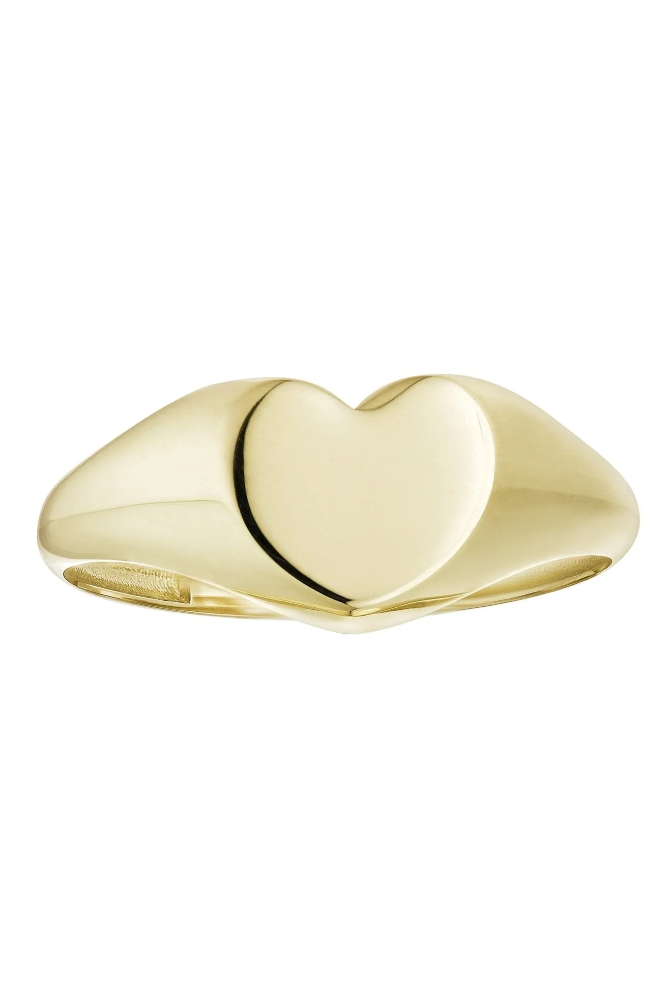 9ct Yellow Gold Heart Signet Ring