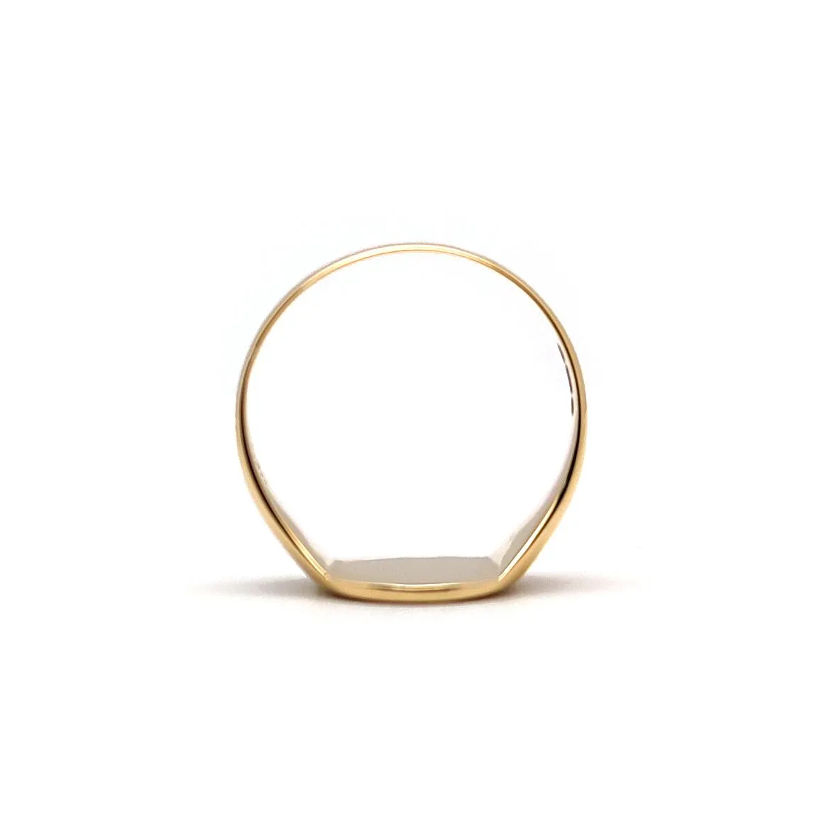 9ct Yellow Gold Oval Shaped Plain Signet Ring 3.0g