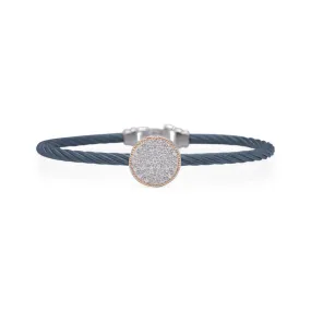 ALOR Blueberry Cable Taking Shapes Disc Bracelet with 18K Gold & Diamonds 04-24-1662-11