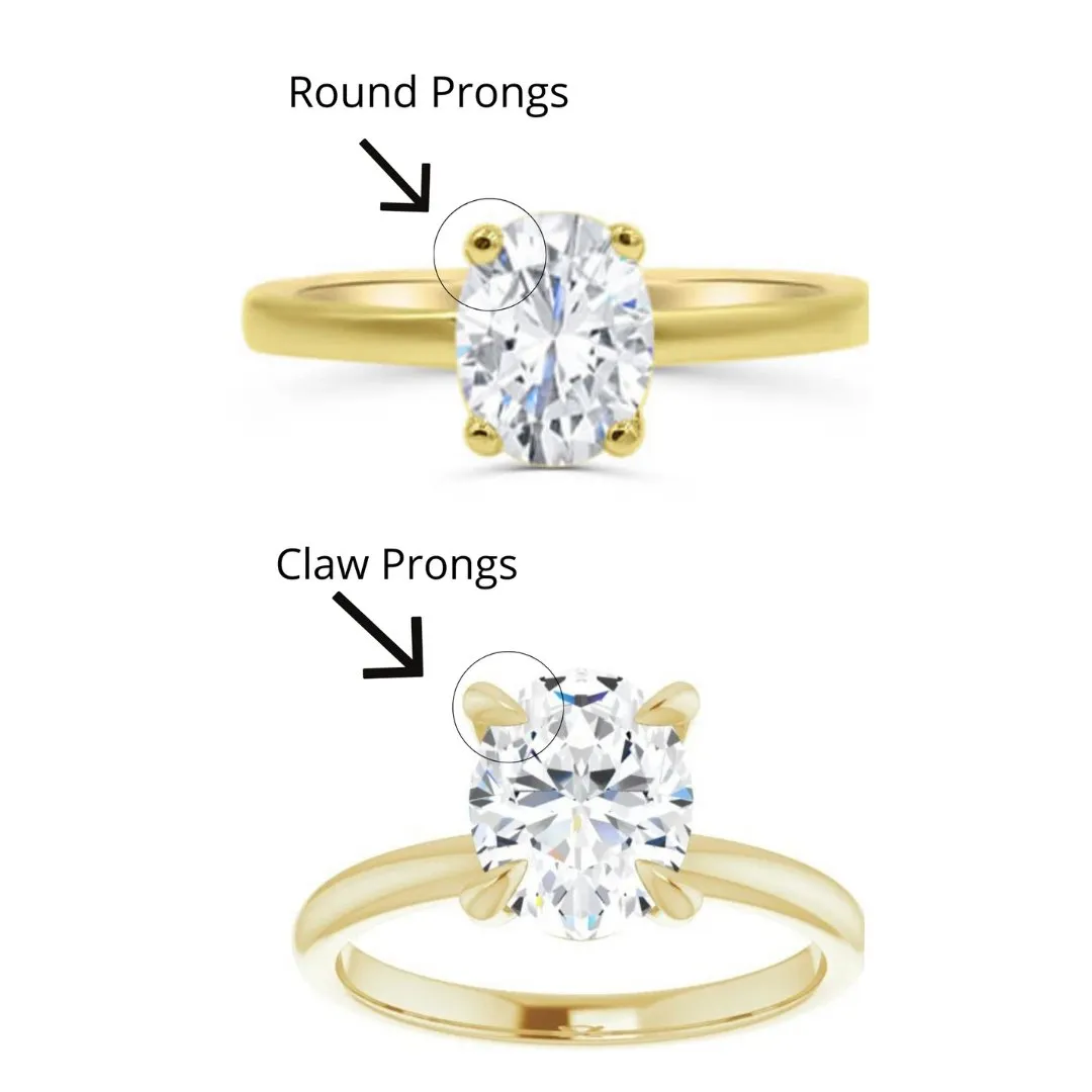 Angela | Oval Moissanite Engagement Ring and Angela Wedding Band
