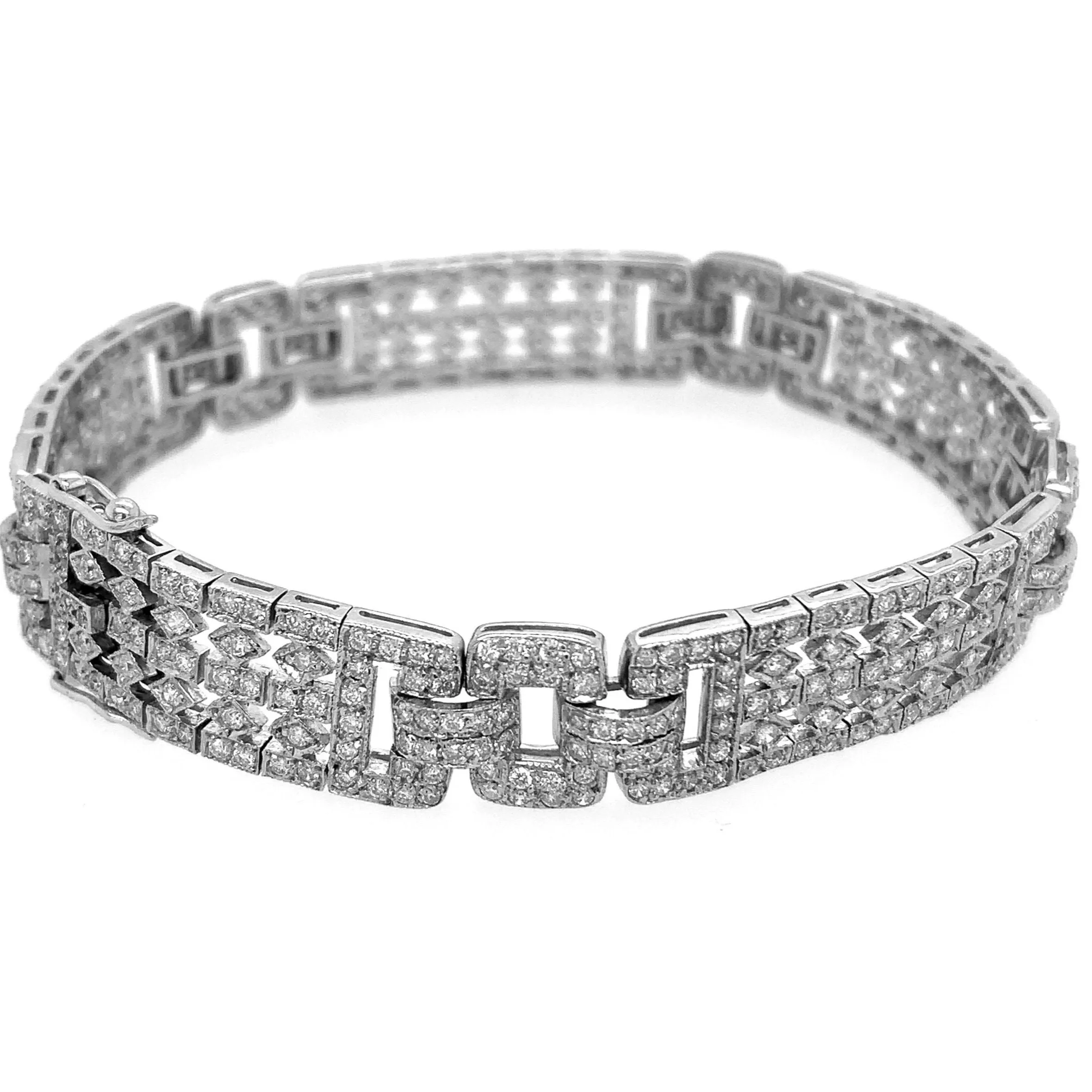 Antique Link Diamond Bracelet