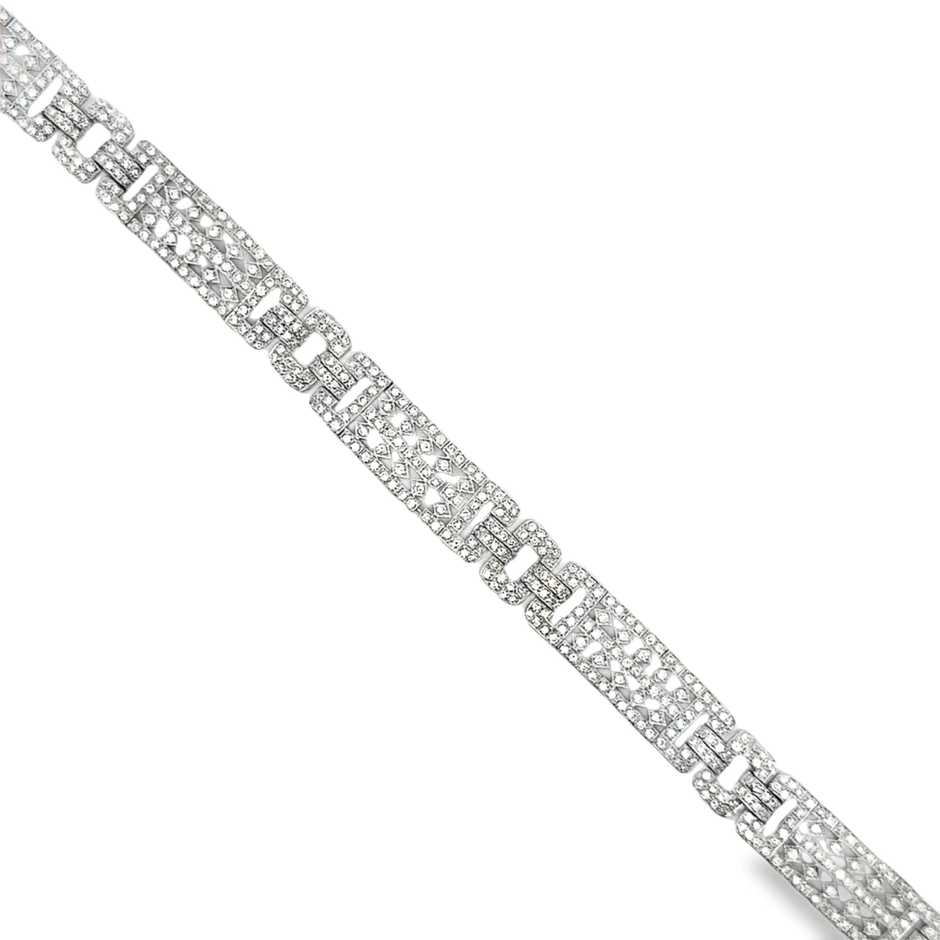 Antique Link Diamond Bracelet