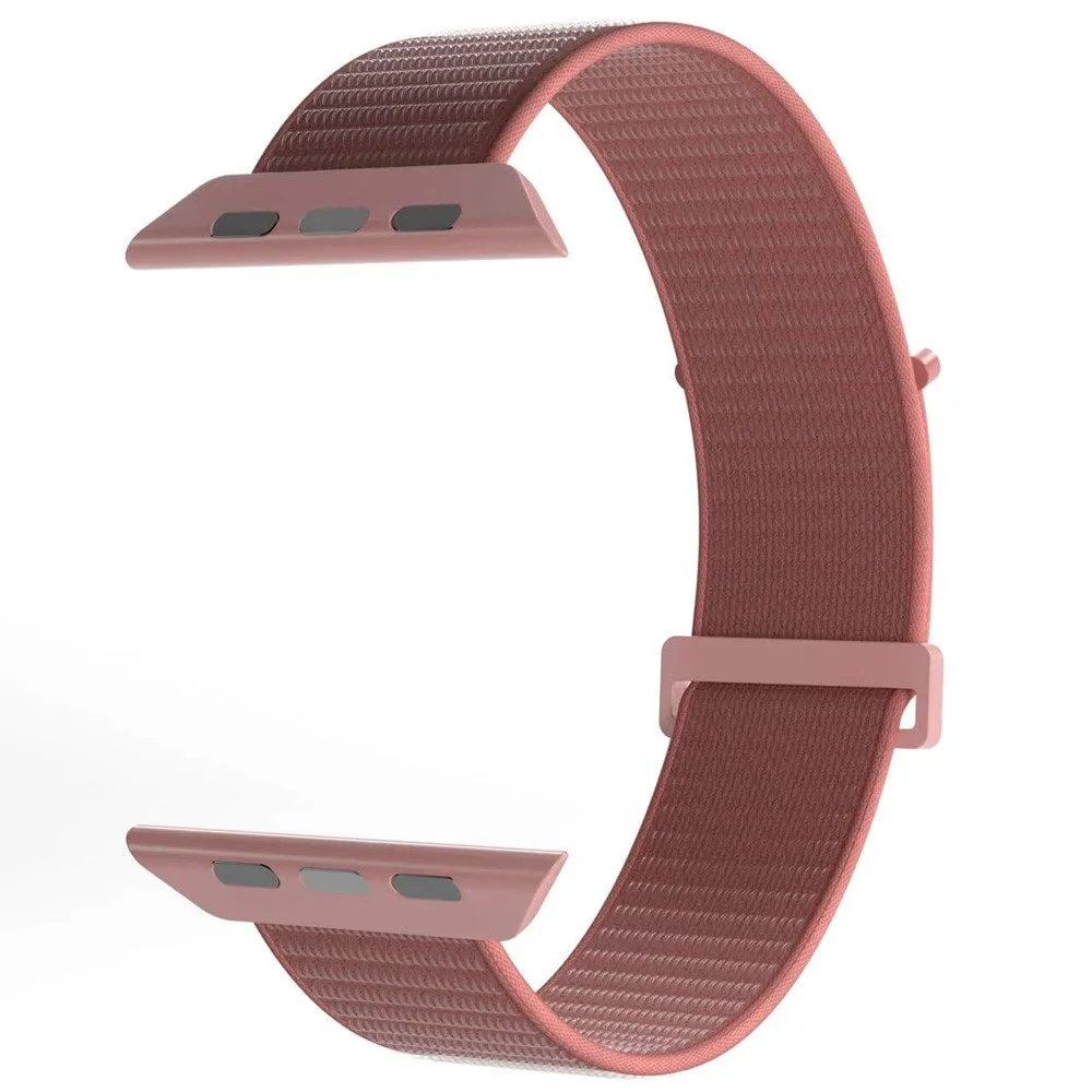 Apple Watch (38/40/SE/41/42mm) PURO SPORT Nylon Rem - Lyserød