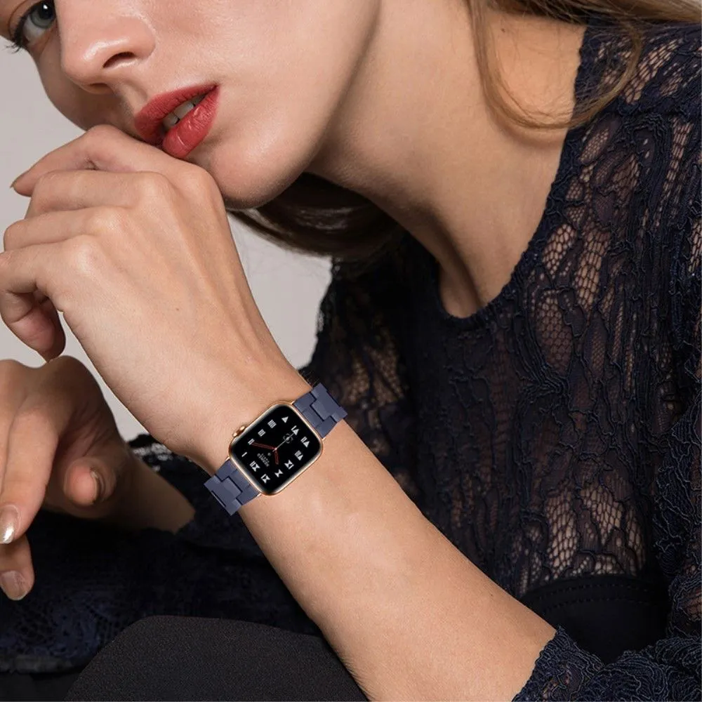 Apple Watch (41mm) 3 bead resin watch strap - Midnight Blue