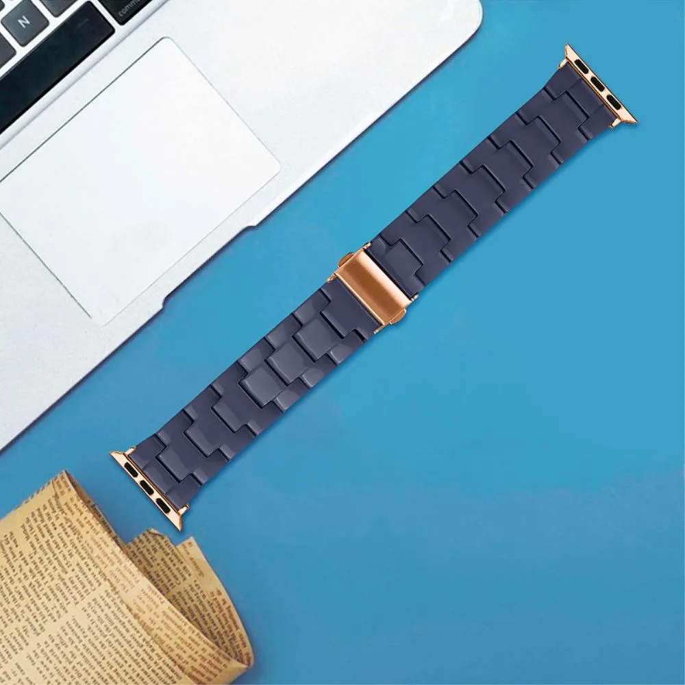 Apple Watch (41mm) 3 bead resin watch strap - Midnight Blue